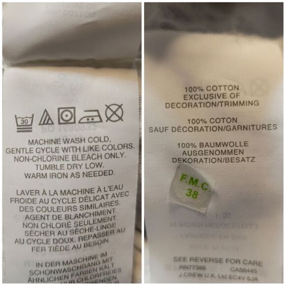 J. Crew Edie Dress Black and White Gingham Cotton Dress Women's Plus Size 16 - Picture 12 of 12